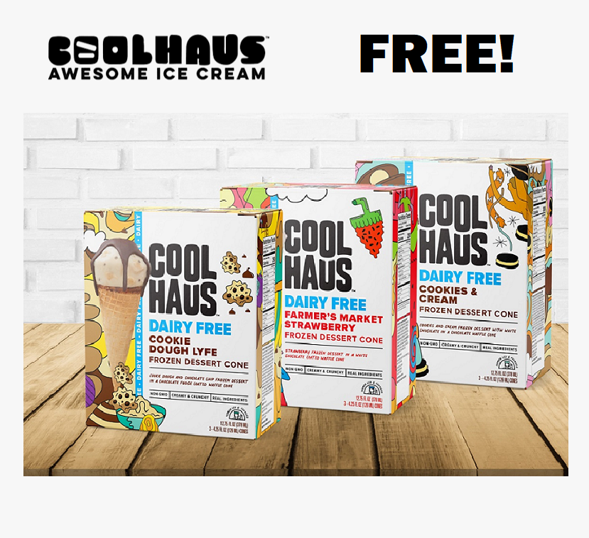 Image FREE 3-Pack of Coolhaus Ice Cream Cones