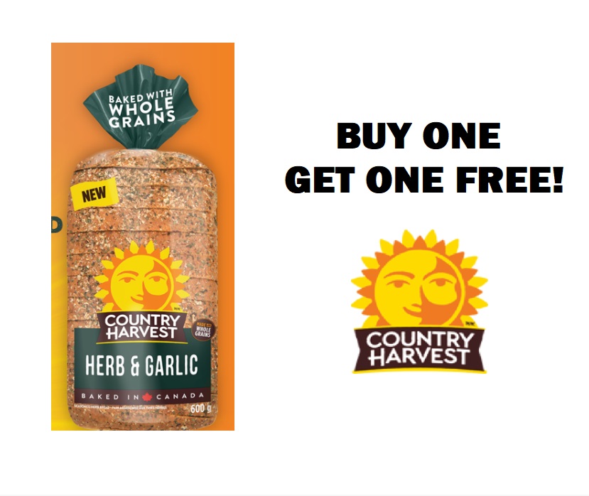 Image Buy any Country Harvest Product and get a Herb & Garlic Loaf FREE