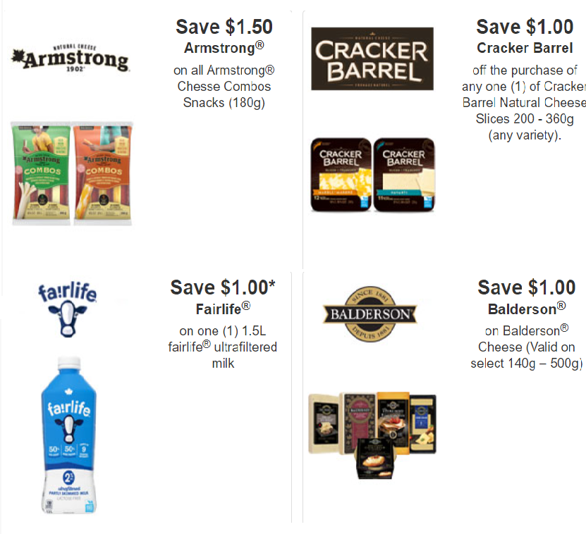 Image Save $1.50 of Armstrong Cheese, Save $1.00 on Carcker Barrel Natural Cheese, Save $1.00 on Neilson Lactose Free Milk & MORE!
