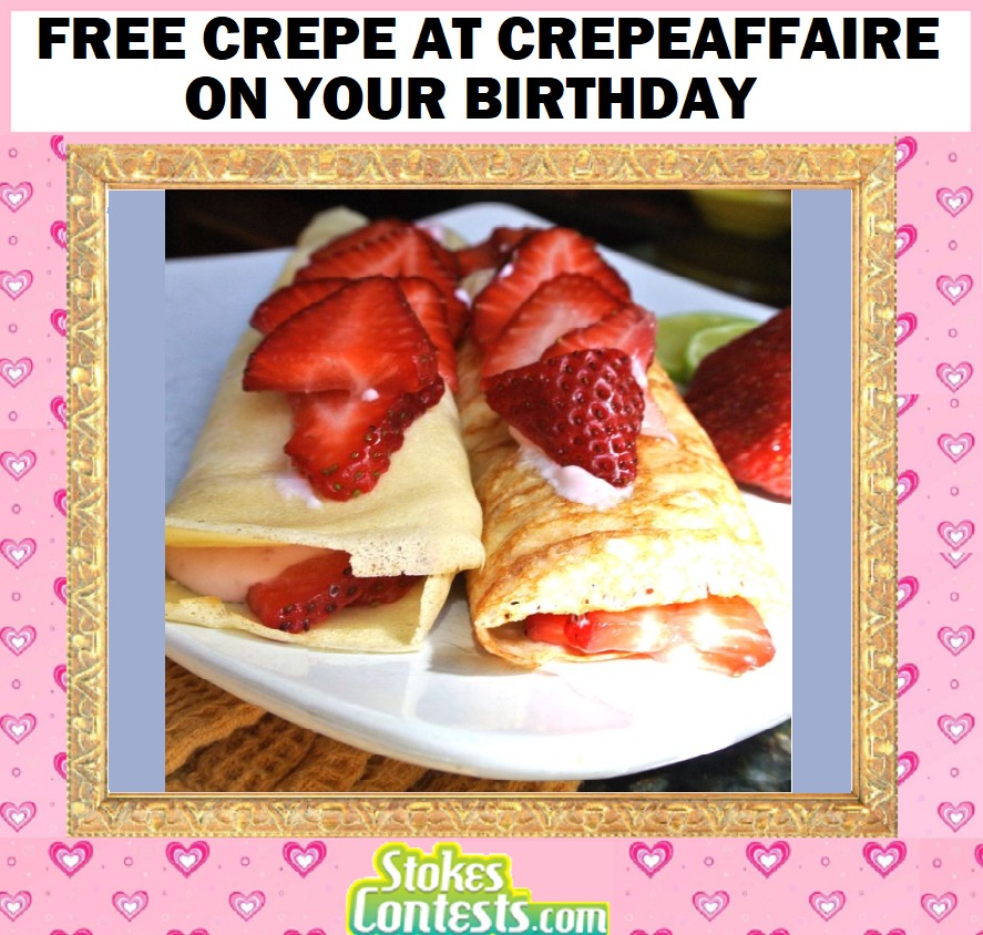 Image FREE Crepe at Crepeaffaire on Your Birthday