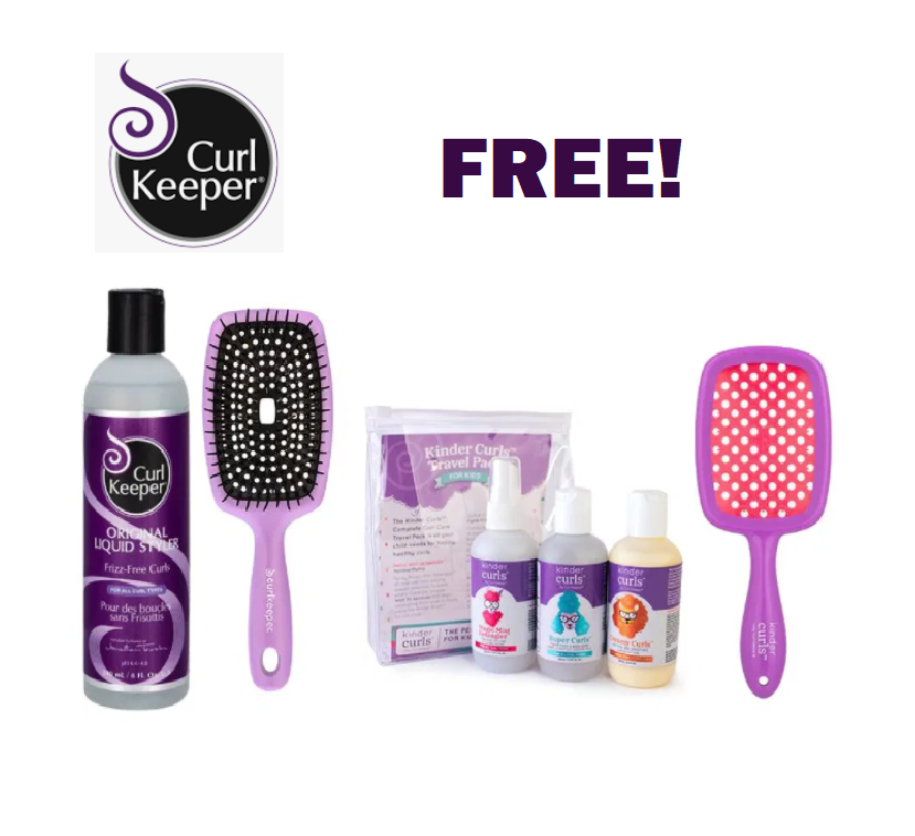 Image FREE CurlKeeper Original Liquid Styler, Flexy Brush, Kinder Curls Starter Pack & 4 Kinder Brushes