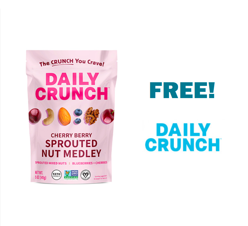 Image FREE Daily Crunch Cherry Berry Sprouted Nut Medley & MORE!
