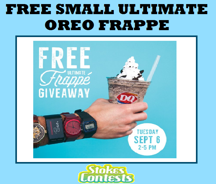 Image FREE Small Ultimate Oreo Frappe on September 6