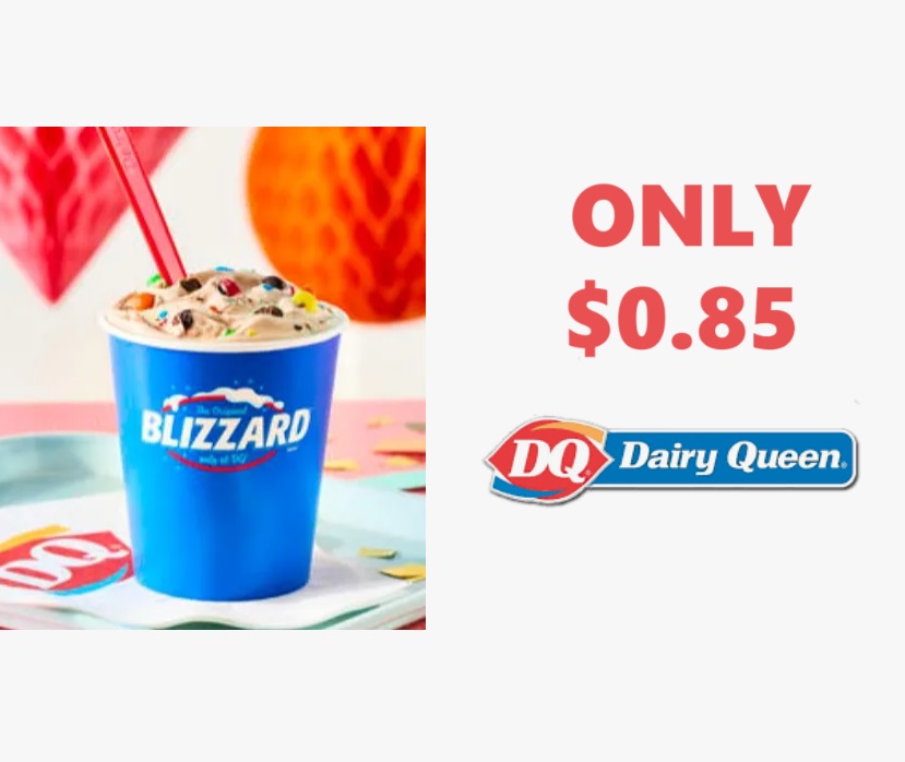 Image $0.85 Small Blizzards at Dairy Queen