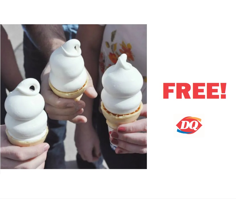 Image FREE Small Vanilla Cone At Dairy Queen!