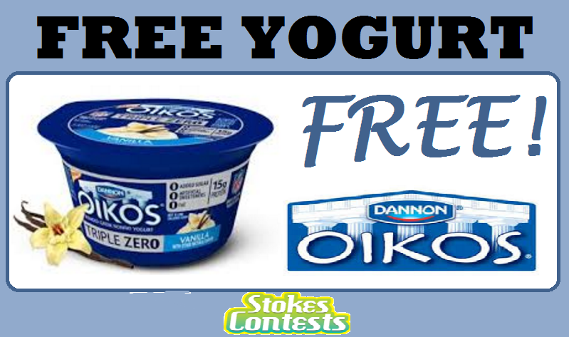 Image FREE Danone Oikos Triple Zero Greek Yogurt TODAY ONLY!