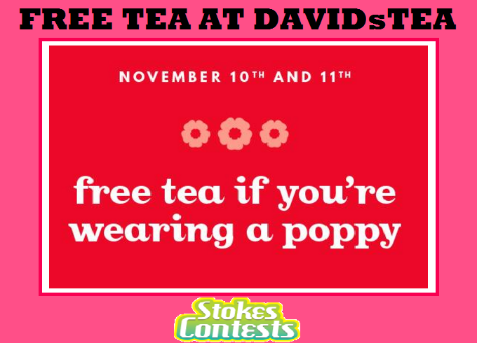 Image FREE Tea at DAVIDsTea TODAY & TOMORROW ONLY!