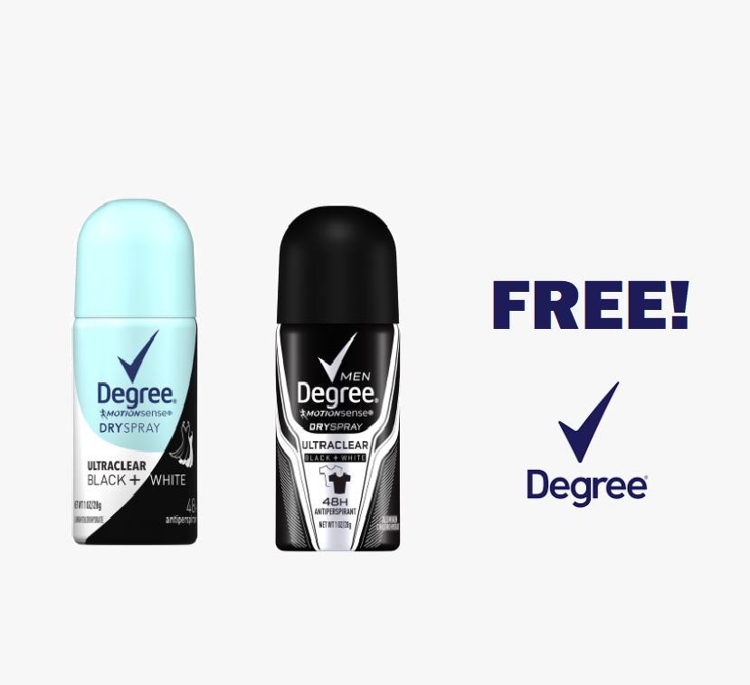 Image FREE Degree Men's & Women's Dry Spray Antiperspirant!