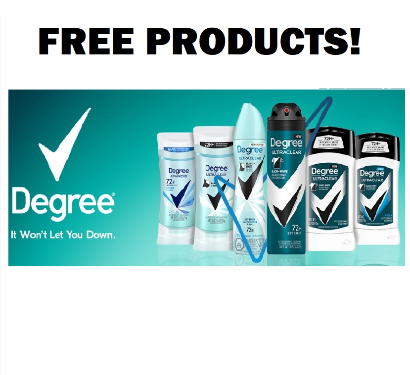 Image FREE Degree Deodorant Products