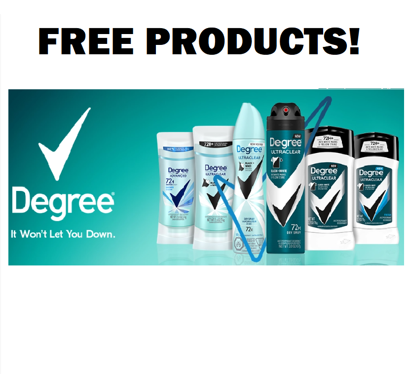 Image FREE Degree Deodorant for Men & Women