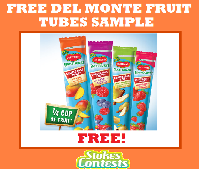 Image FREE Del Monte Fruit Tubes Sample