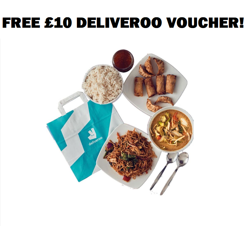 Image FREE £10 Deliveroo Voucher