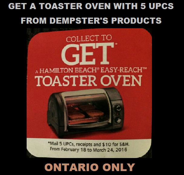 Image FREE Toaster Oven When You Buy Dempster's for ONTARIO Only