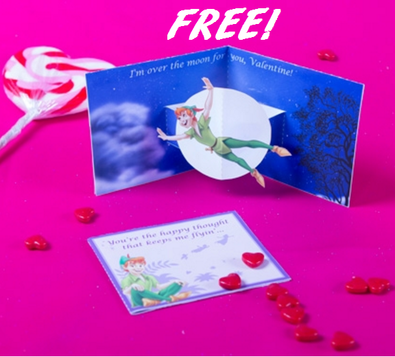 Image FREE Printable Peter Pan Pop Up Valentine’s Day Card