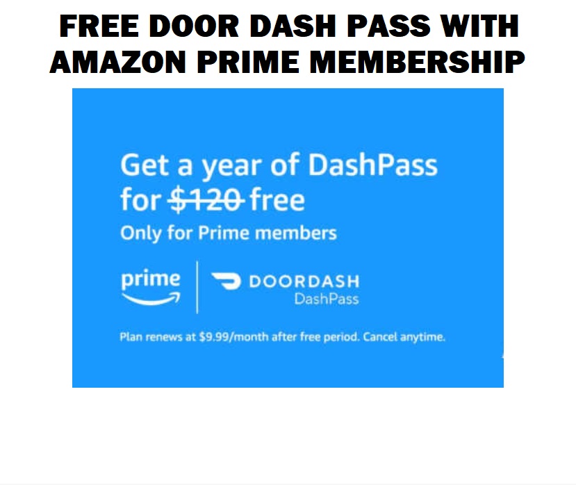 Image FREE Door Dash Pass With Amazon Prime Membership