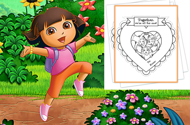 Image FREE Dora and Friend’s Printable Valentines