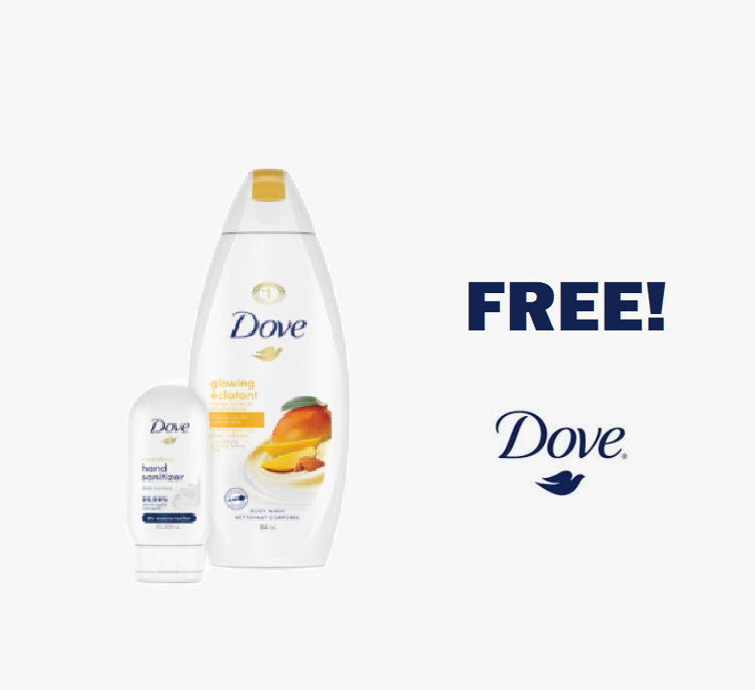 Image FREE Dove Body Wash & Hand Sanitizer