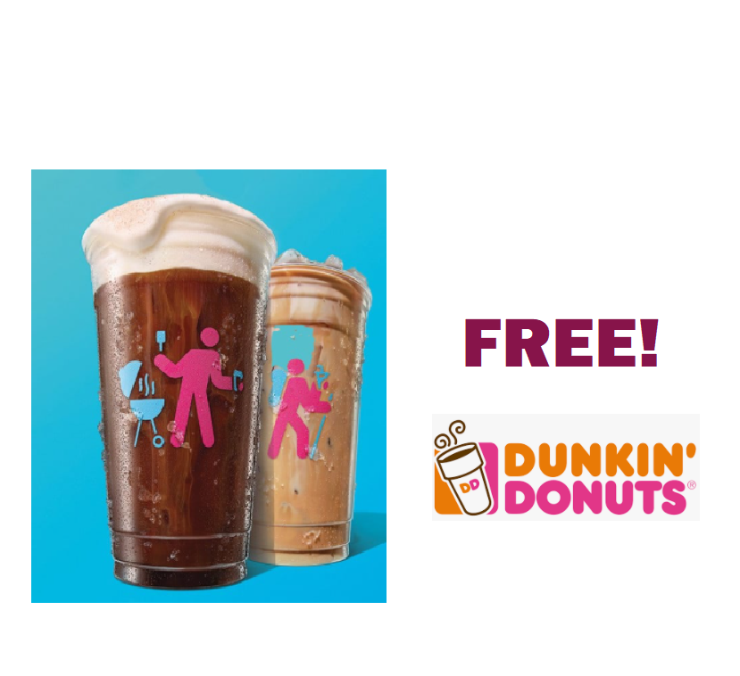 Image FREE Hot or Iced Coffee at Dunkin' Donuts