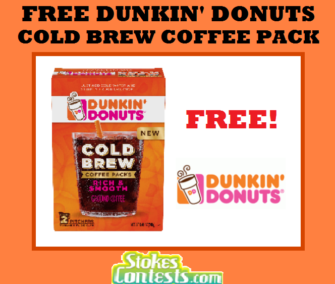 Image FREE Dunkin’ Donuts Cold Brew Coffee Sample Pack!