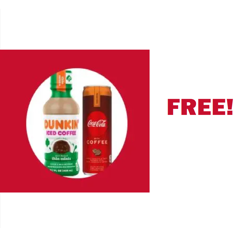 Image FREE Dunkin Donuts Iced Coffee Or Coca-Cola With Coffee