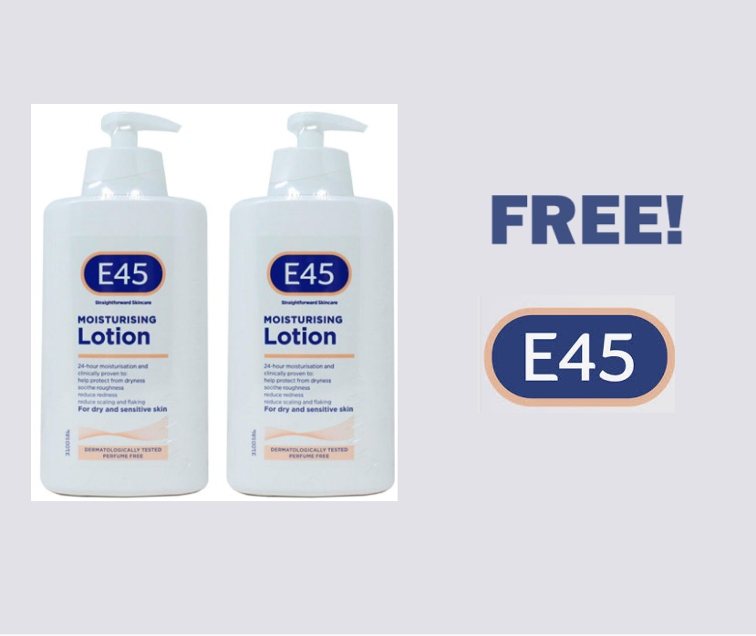 Image FREE E45 Skincare Products! (must apply)