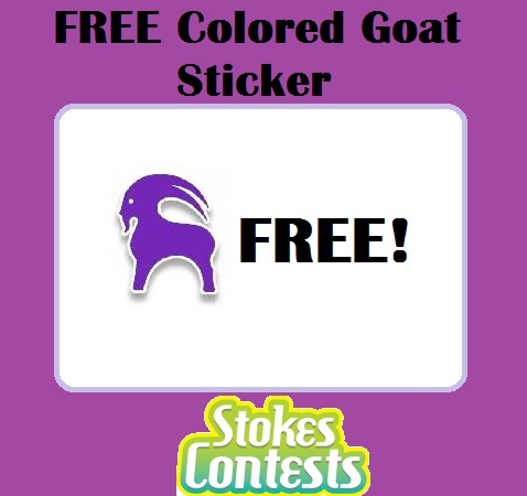 Image FREE Colored Goat Sticker