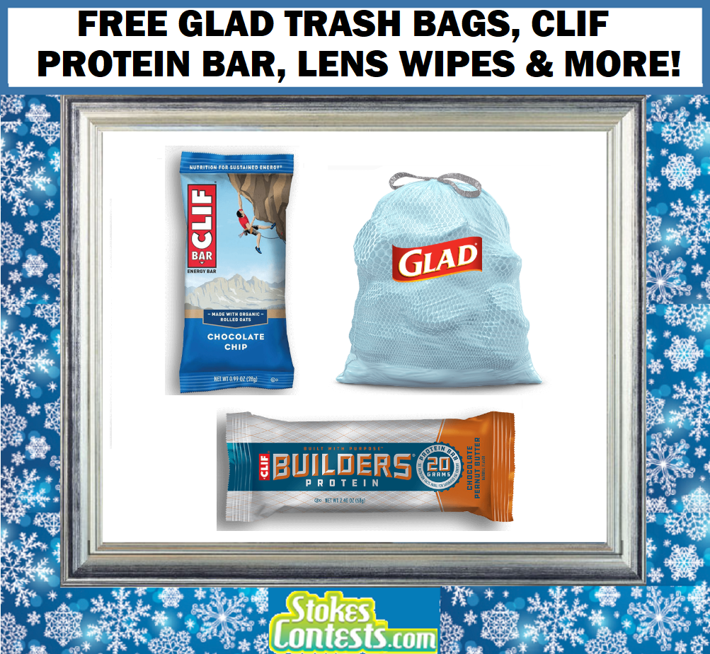 Image FREE Glad Trash Bags, Clif Protein Bar, Zeiss Lens Wipes & MORE!