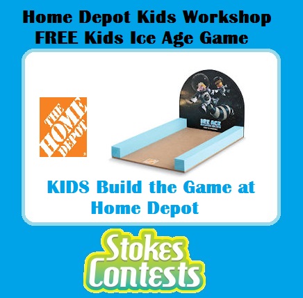 Image FREE Build An Ice Age Game at Home Depot FOR KIDS