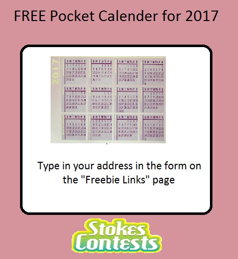 Image FREE Pocket Calendar for 2017