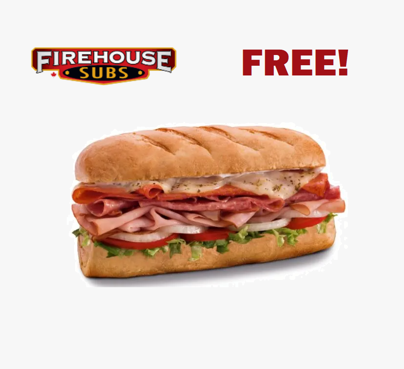 Image FREE Medium Firehouse Sub with any Purchase for Certain Names (Names Change Daily)