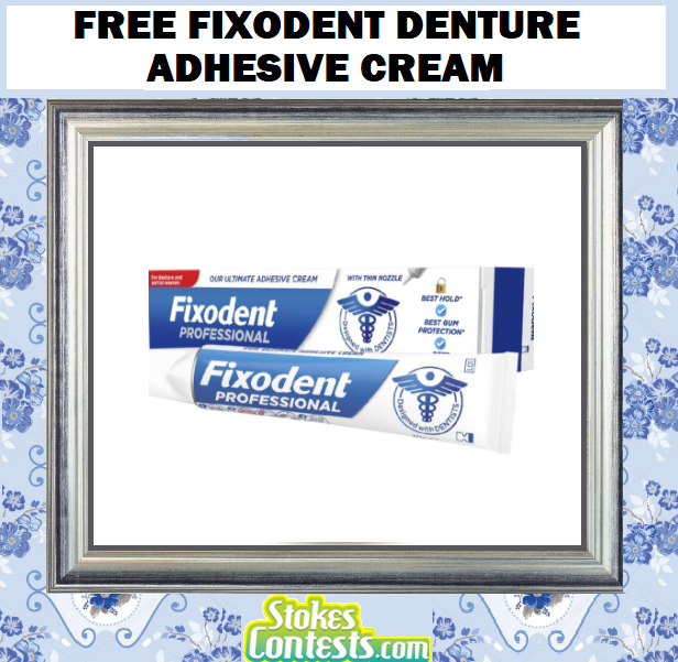Image FREE Fixodent Professional Denture Adhesive Cream 
