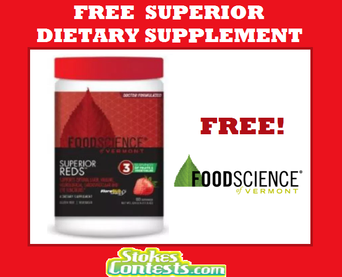 Image FREE FoodScience of Vermont Superior Dietary Supplement!