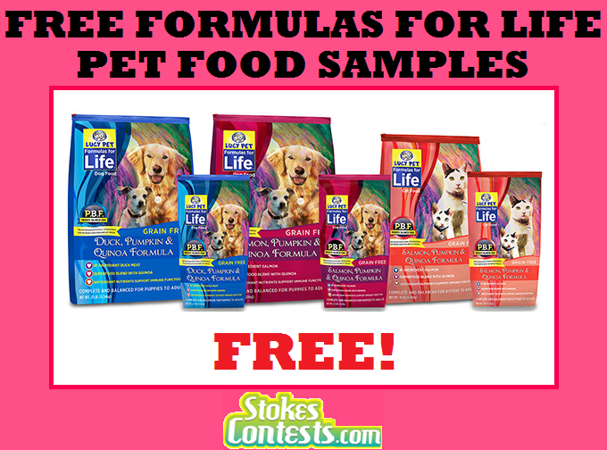 Image FREE Formulas For Life Pet Food Samples