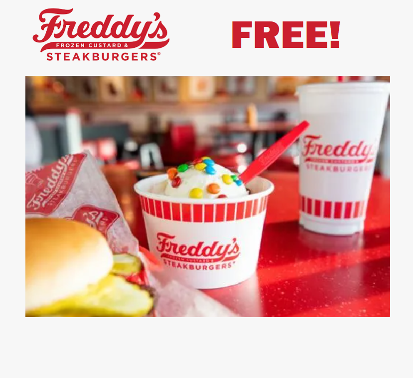 Image FREE Single-Topping Mini Sundae For Teachers At Freddy’s