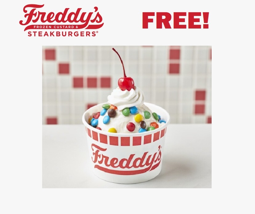 Image FREE Mini 1-topping Sundae with Purchase at Freddy’s! TODAY ONLY!