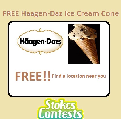 Image FREE Haagen-Dazs Ice cream cone TODAY ONLY!