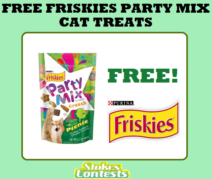 Image FREE Friskies Party Mix Cat Treats TODAY ONLY!