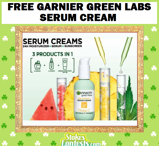 Image FREE Garnier Green Labs Serum Cream 