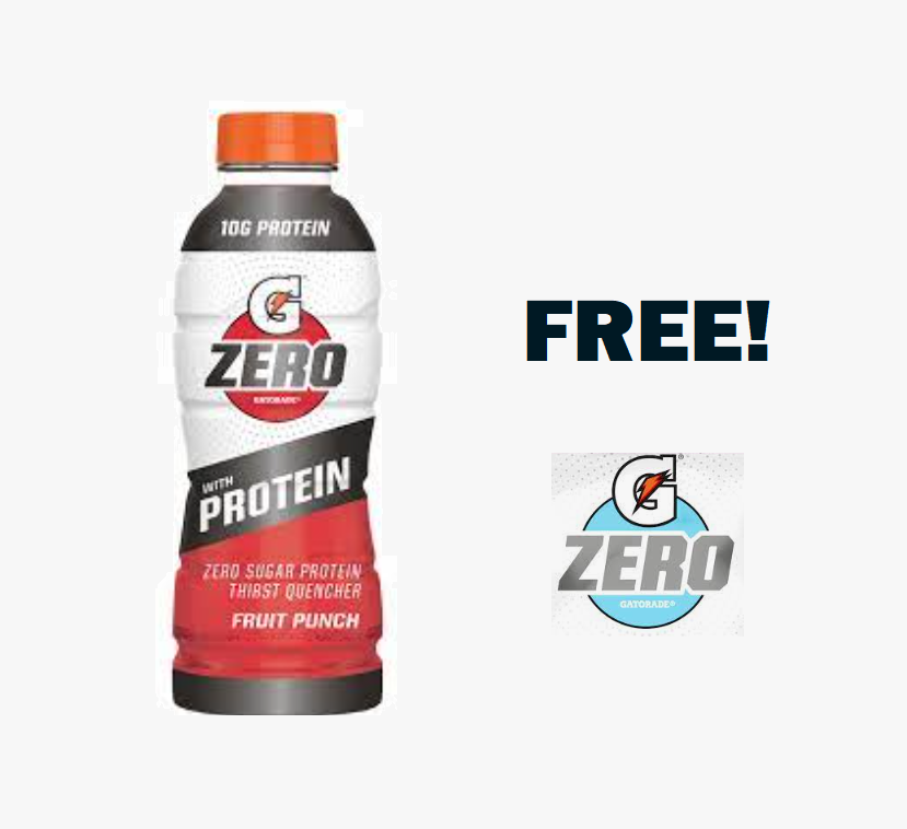 Image FREE Gatorade Zero with Protein.