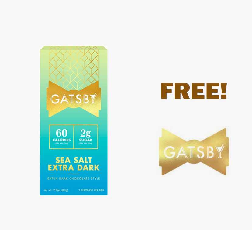 Image FREE GATSBY Sea Salt Extra Dark Chocolate Bars & MORE!