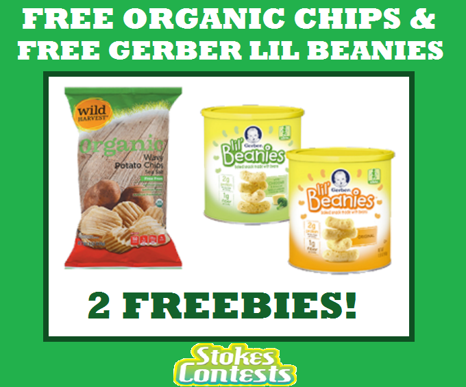 Image FREE Wild Harvest Organic Chips & FREE Gerber Lil Beanies TODAY ONLY!