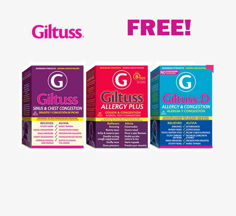 Image FREE Giltruss Allergy Plus Cough & Congestion, Giltuss-D Allergy & Congestion & Giltuss Sinus & Chest Congestion Tablets