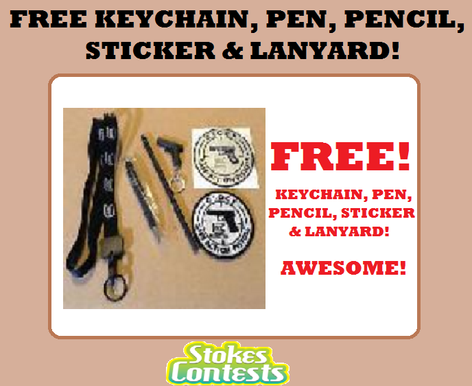 Image FREE Glock Keychain, Pen, Pencil, Patch, Stickers, & Lanyard