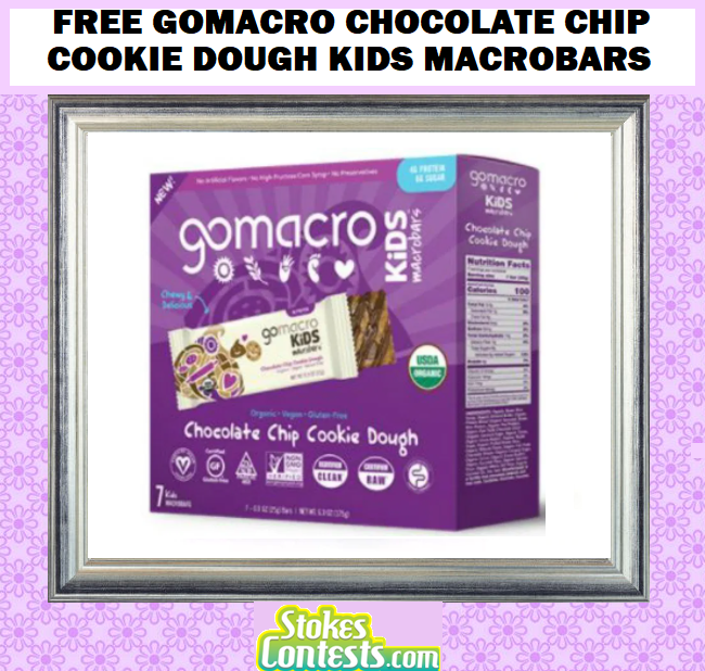 Image FREE GoMacro Chocolate Chip Cookie Dough Kids MacroBars, Coupons & Additional Products