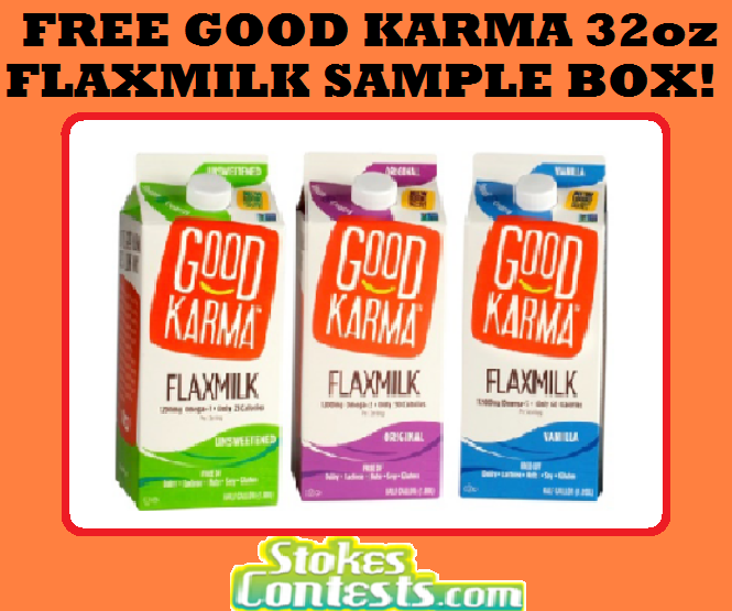 Image FREE Good Karma 32oz Flaxmilk Sample BOX