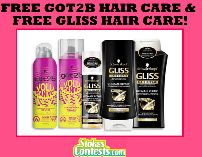 Image FREE Got2B & FREE GLISS Shampoo, Conditioner, Mouse, Hairspray & MORE!!!