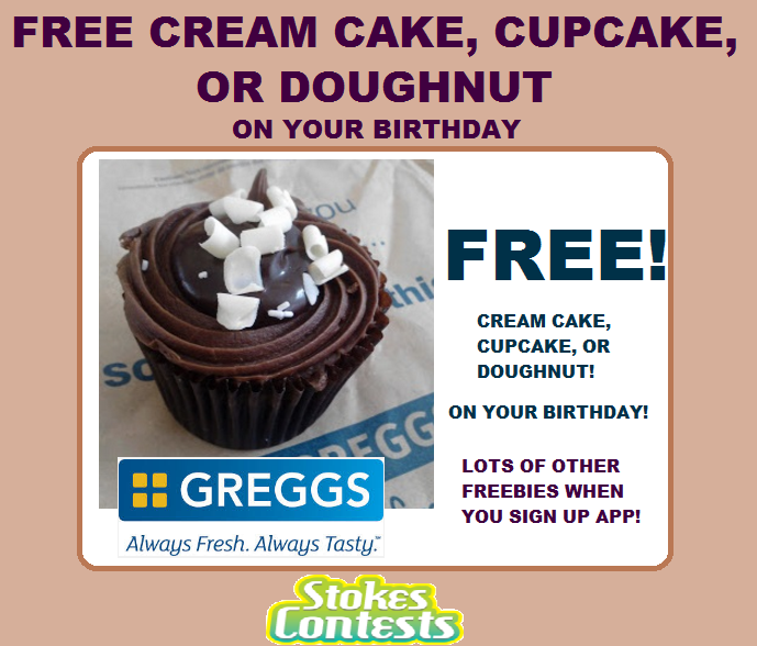 Image FREE Cream Cake, Cupcake, Doughnut & More! on Your Birthday