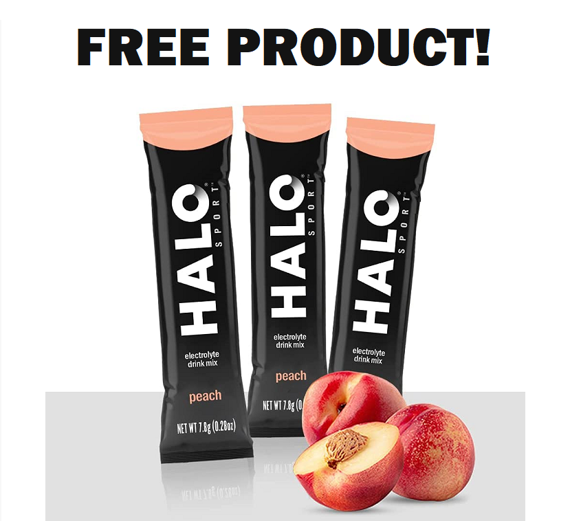 Image FREE HALO Peach Hydration Electrolyte Powder Supplement Mix