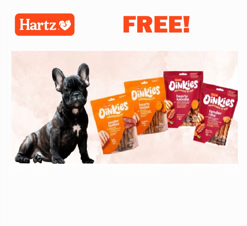 Image FREE Hartz Oinkies Dog Treats