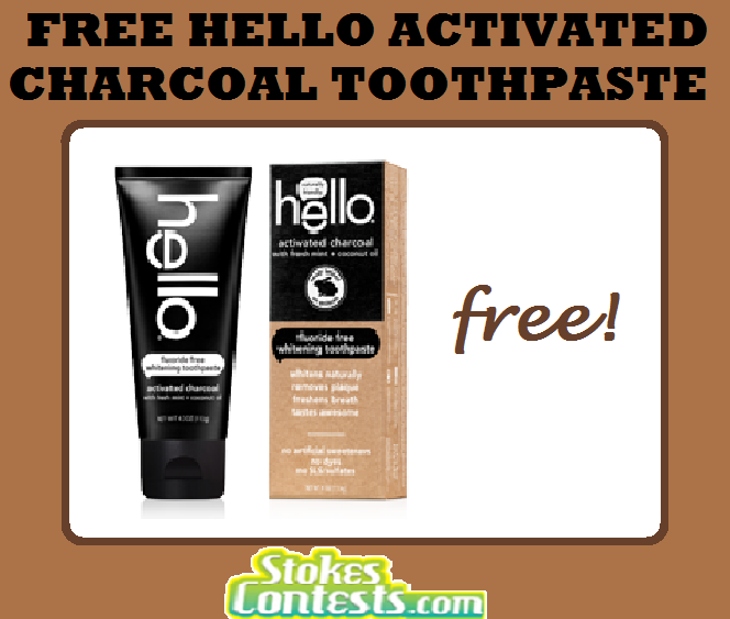 Image FREE Hello Activated Charcoal Toothpaste